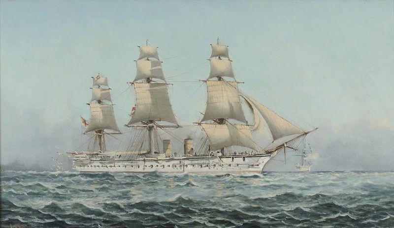 Henry J. Morgan HMS 'Boadicea' oil painting picture